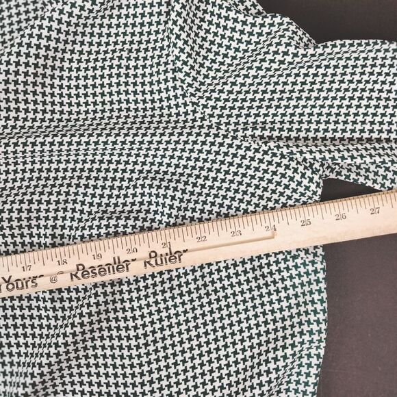 Talbots Blouse Womens 2X Green Houndstooth Long Sleeves Lightweight Button Up - Picture 9 of 12